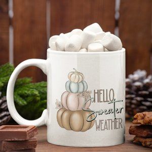 HELLO SWEATER WEATHER MUG 12 OZ